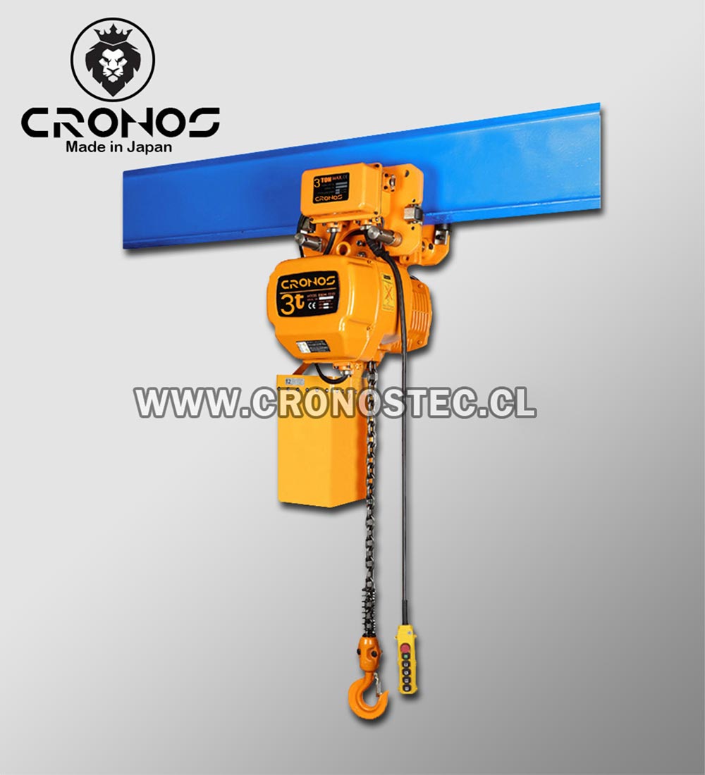Tecle Eléctrico Con Trolley 3 Ton